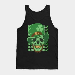 Skull Saint Patrick Day Shirt Happy St Patty's Day. Tank Top